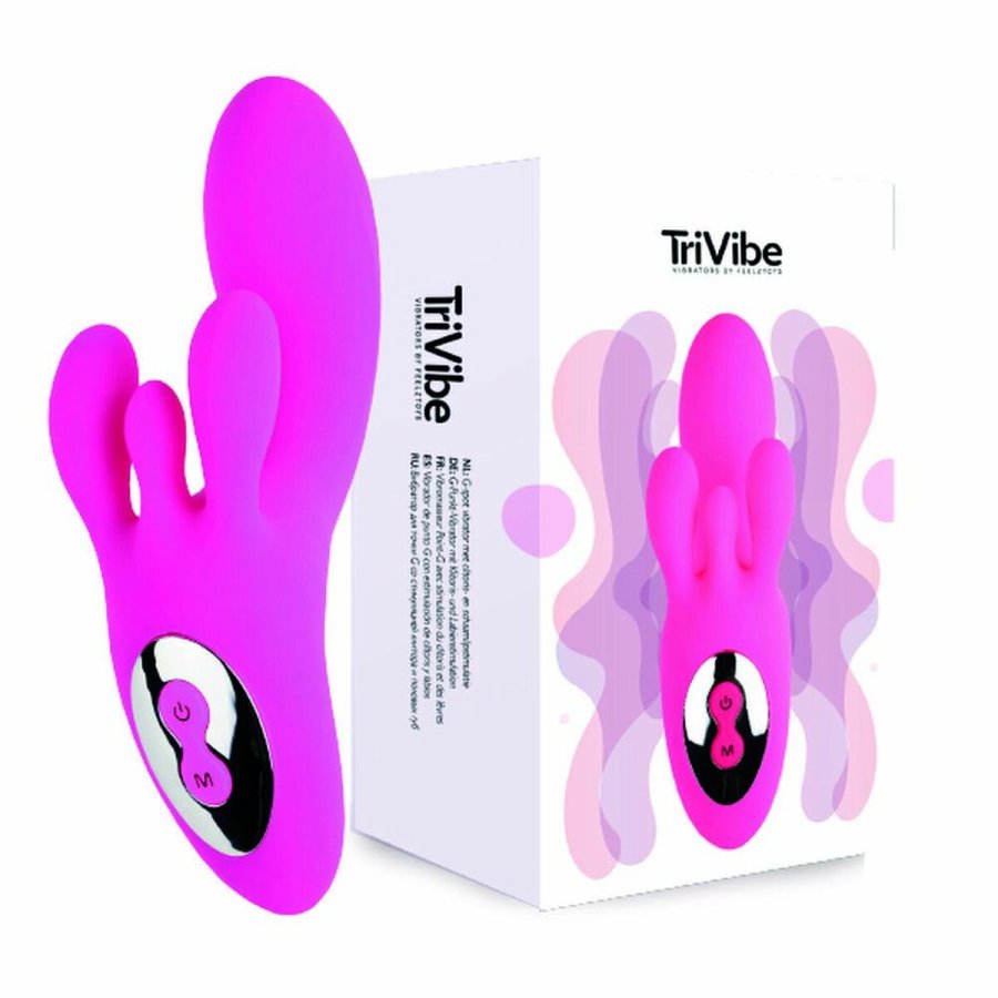 G-Punkt Vibrator FeelzToys Clitoral & Labia Stimulation Pink #1