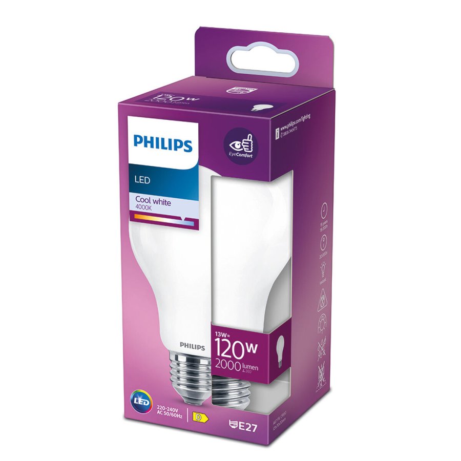 LED-lampe Philips D 120 W 13 W E27 2000 Lm 7 x 12 cm (4000 K) 7 x 12 cm #4