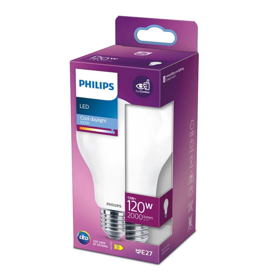 LED-lampe Philips D 120 W 13 W E27 2000 Lm 7 x 12 cm (6500 K) #4