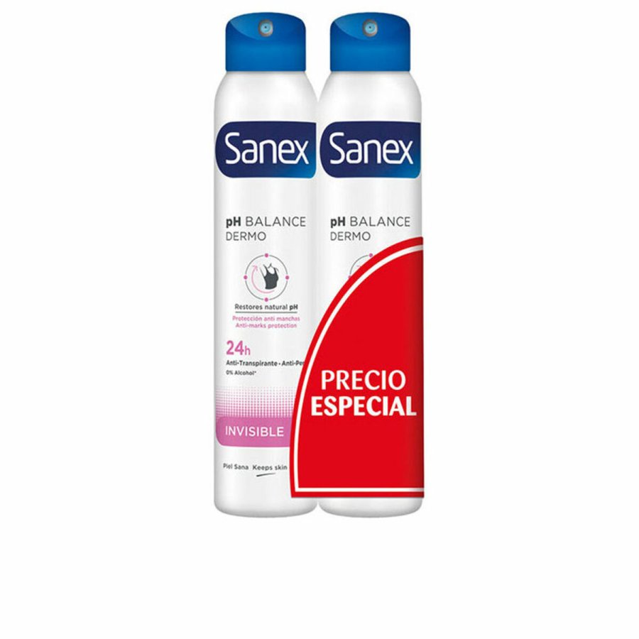 Spray Deodorant Sanex Invisible 2 enheder 200 ml #1