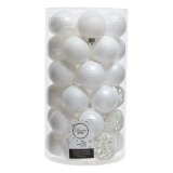 Julekugler Decoris Hvid Plastik #1