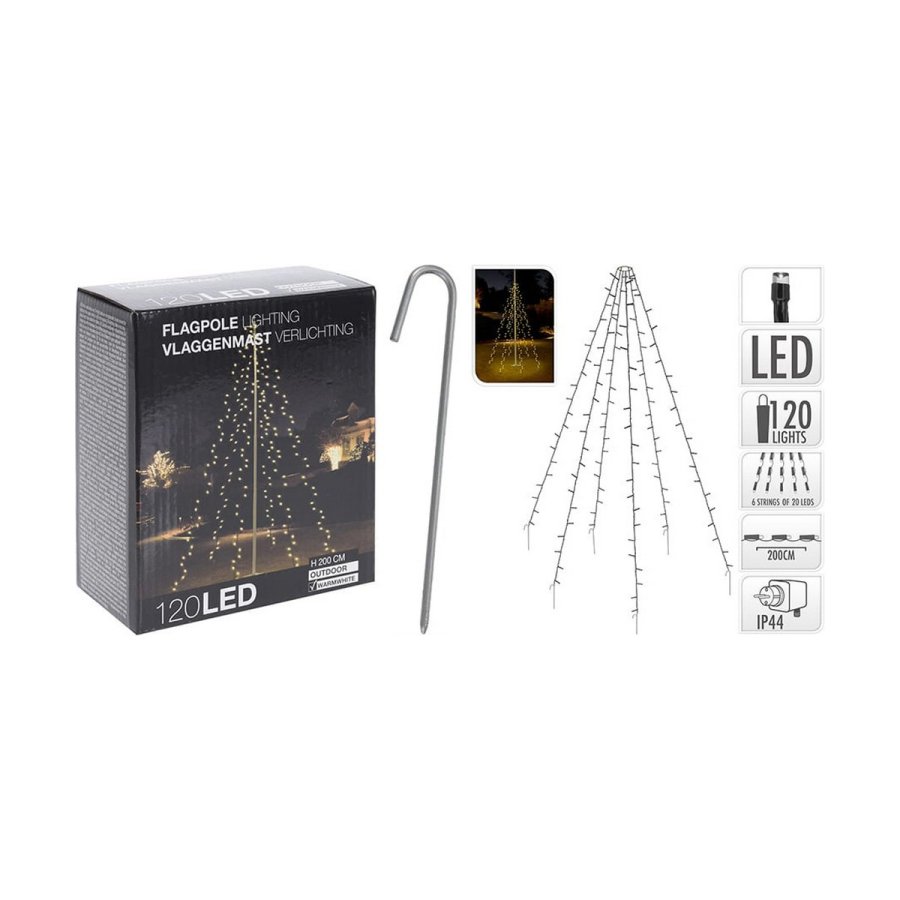 LED gardin Sort Varm hvid #3