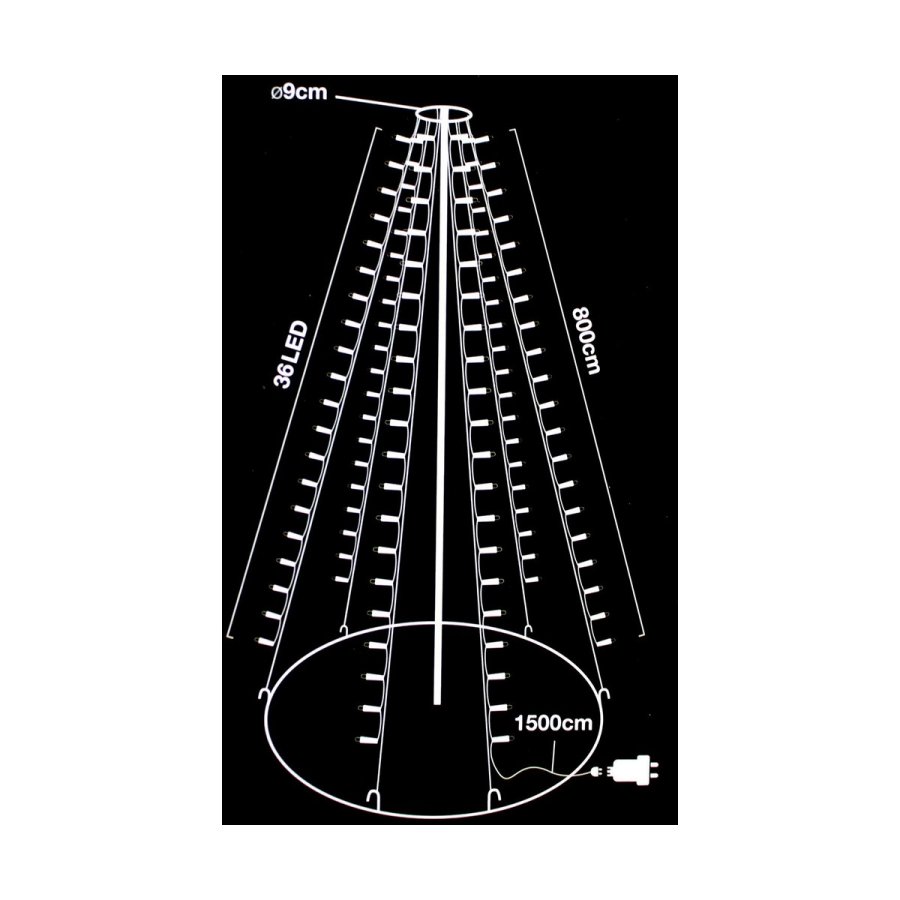 LED gardin Hvid (8 m) #2
