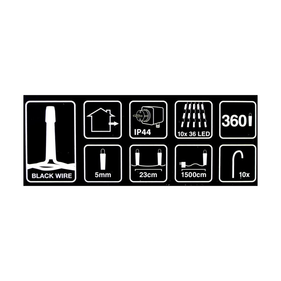 LED gardin Hvid (8 m) #6