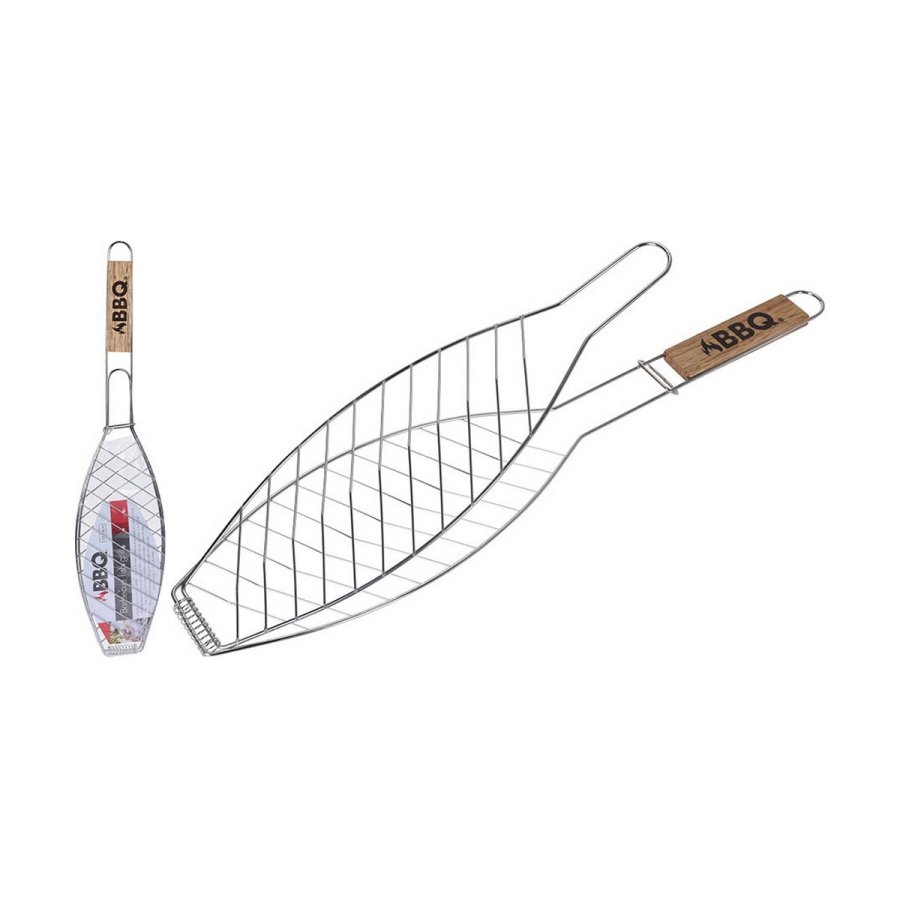 Grillgrill til fisk Rustfrit stl (14 x 58 cm) #5