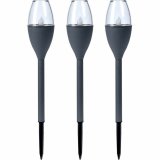 S�t med solcellelamper til haven Progarden M�rkegr� 21 x 8 x 31 cm Plastik #1