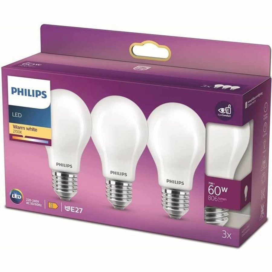 LED Lampe Philips Bombilla E 7 W 60 W 806 lm (2700k) #1