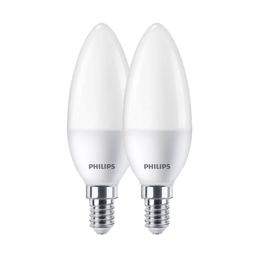 Candle lysp�re Philips E 7 W E14 806 lm � 3,8 x 11,4 cm 2 enheder (4000 K) #1