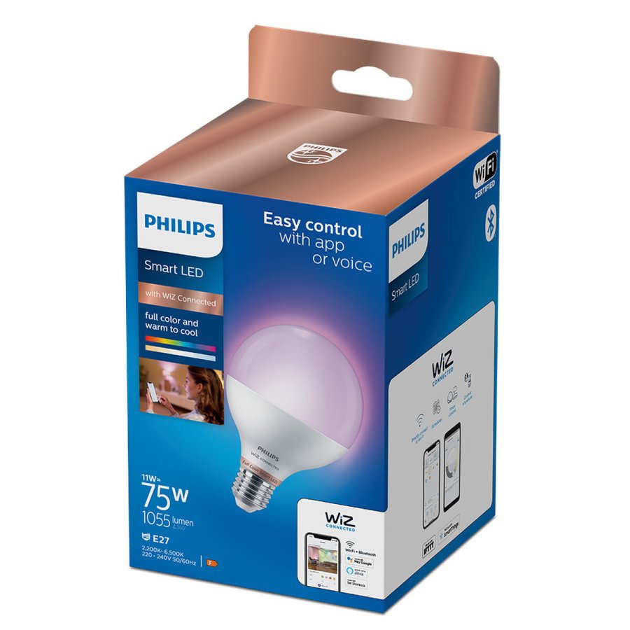 LED-lampe Philips Wiz G95 Smart Full Colors F 11 W E27 1055 lm (2200K) (6500 K) #4