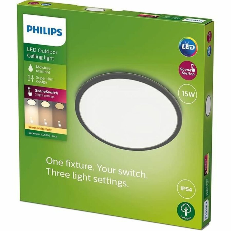 LED-lysdioder Philips Superslim Sort 15 W #3
