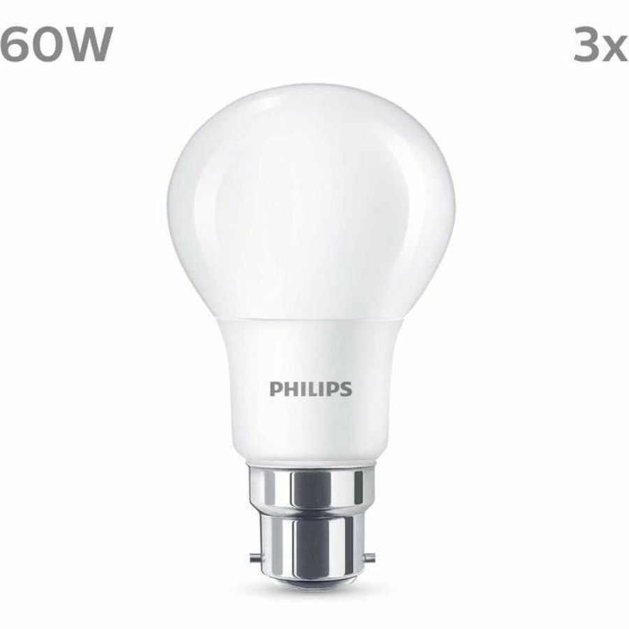 LED-lampe Philips 60 W Mat Varm hvid F 8 W 60 W B22 3 enheder (2700 K) #1