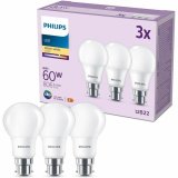 LED-lampe Philips 60 W Mat Varm hvid F 8 W 60 W B22 3 enheder (2700 K) #6