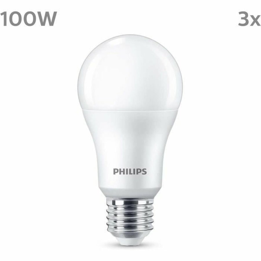LED-lampe Philips A67 Hvid E 100 W E27 3 enheder (4000 K) #1