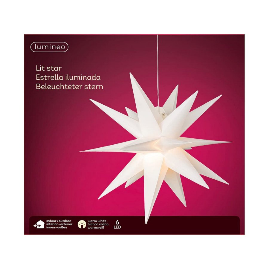 Julestjerne Lumineo Hvid #5