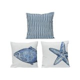 Pude Bl Hvid Multifarvet 40 x 40 cm #1