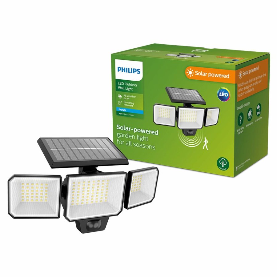 Solcelledrevet spotlight Philips 8,7 W 5000 K 29 x 11,7 x 16,8 cm Sort Solar #1