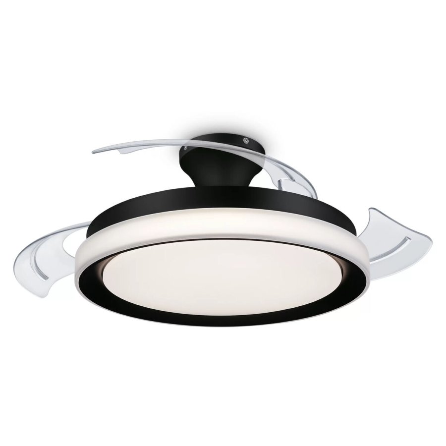 Loftsventilator med lys Philips Atlas Hvid Sort Metal #2