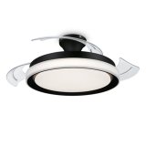 Loftsventilator med lys Philips Atlas Hvid Sort Metal #1