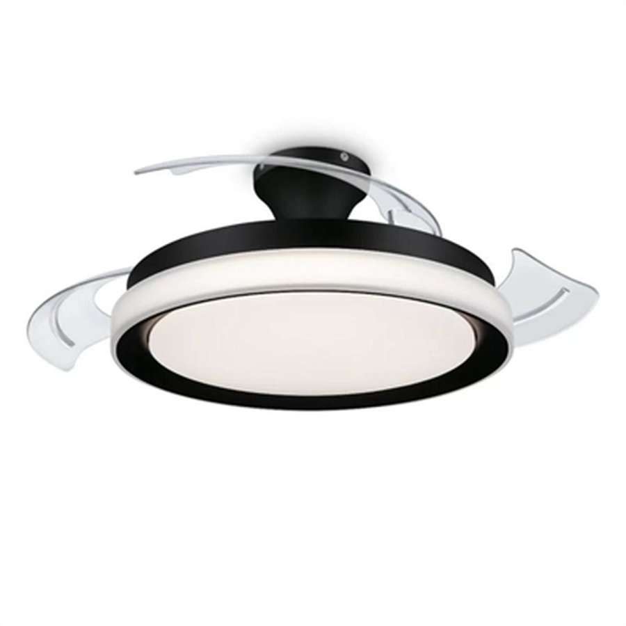 Loftsventilator med lys Philips Atlas Hvid Sort Metal #1