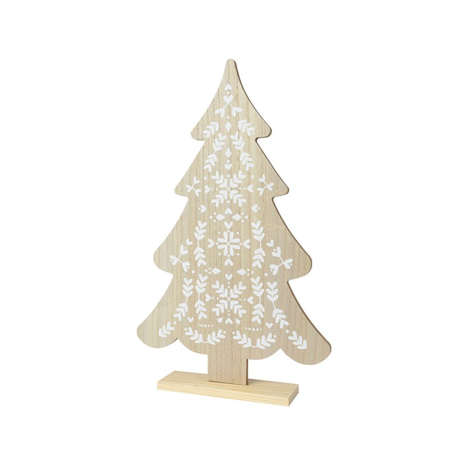 Julepynt KSD Hvid Natur Juletr Gran 30 x 6 x 48 cm Small #1