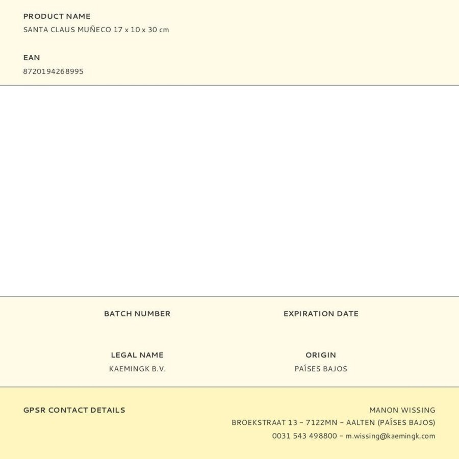 Julepynt Decoris Julemanden 17 X 10 X 30 cm #2