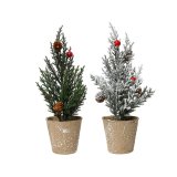 Juletr� Everlands snefald Fyrretr� 10 x 28 cm Mini #1