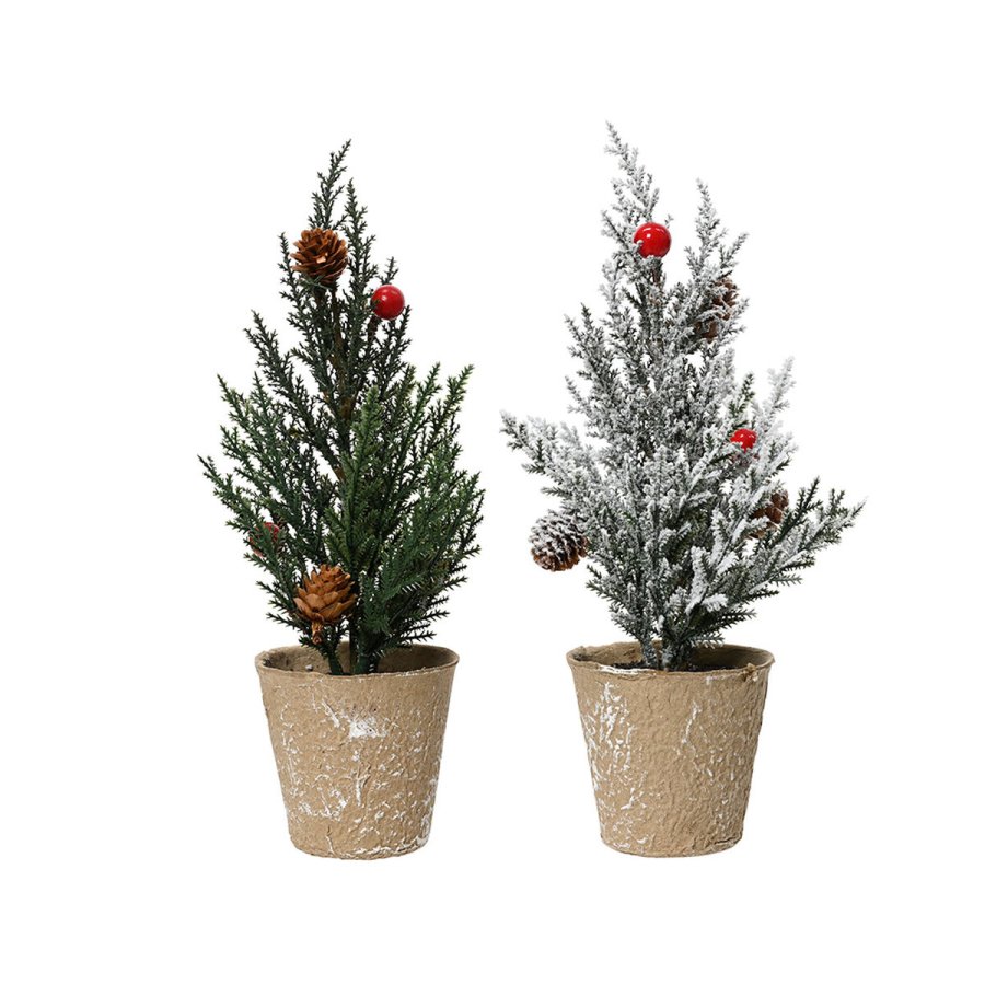 Juletr� Everlands snefald Fyrretr� 10 x 28 cm Mini #1