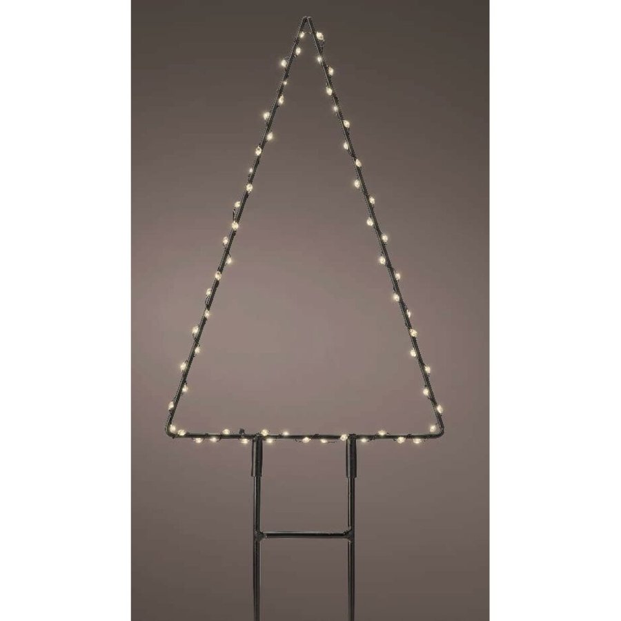 Lysdekoration Lumineo Juletr 18 x 27 cm Metal Indsats MicroLED #17