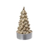Stearinlys Lifetime Gylden Juletr 9,2 x 9,2 cm #1