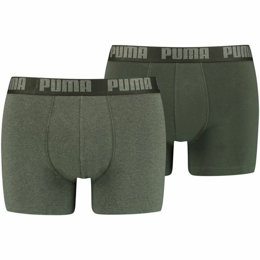 Boxershorts til mnd Puma Basic 2 Dele Mrk grn #1