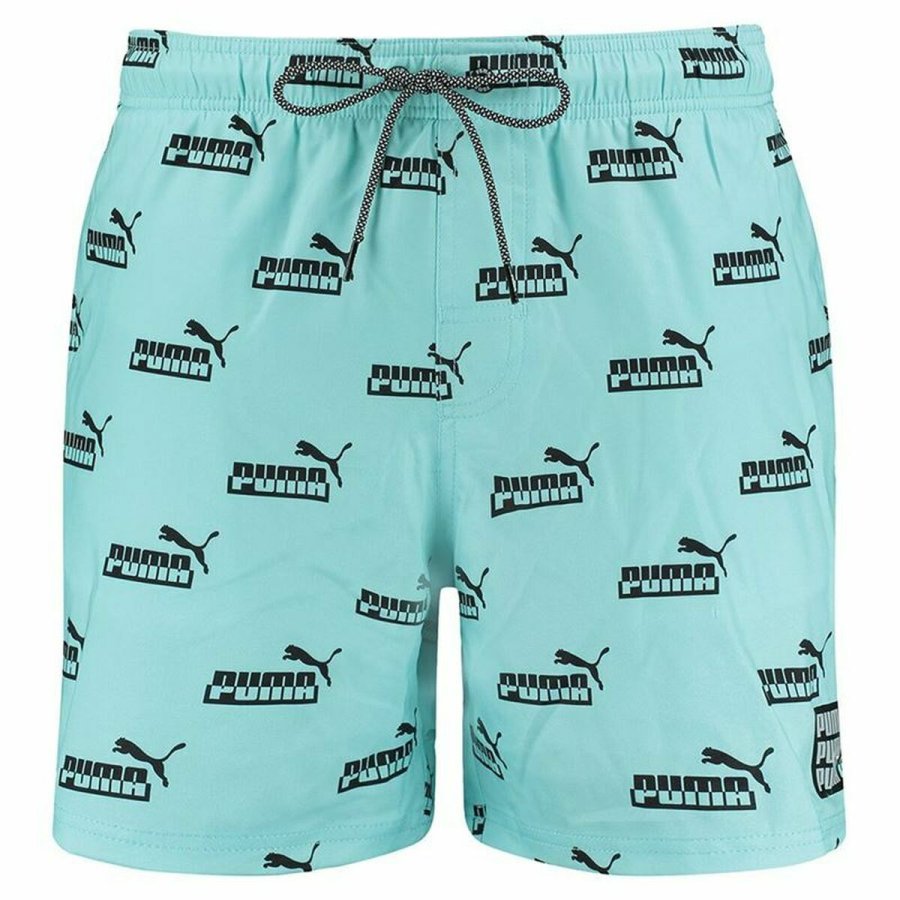 Badetj til Mnd Puma Logo AOP Lysebl #1