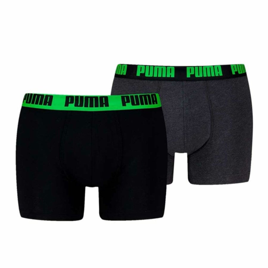 Boxershorts til m�nd Puma EVERRYDAY BASIC 701226387 018 2 enheder Gr�n Sort #2