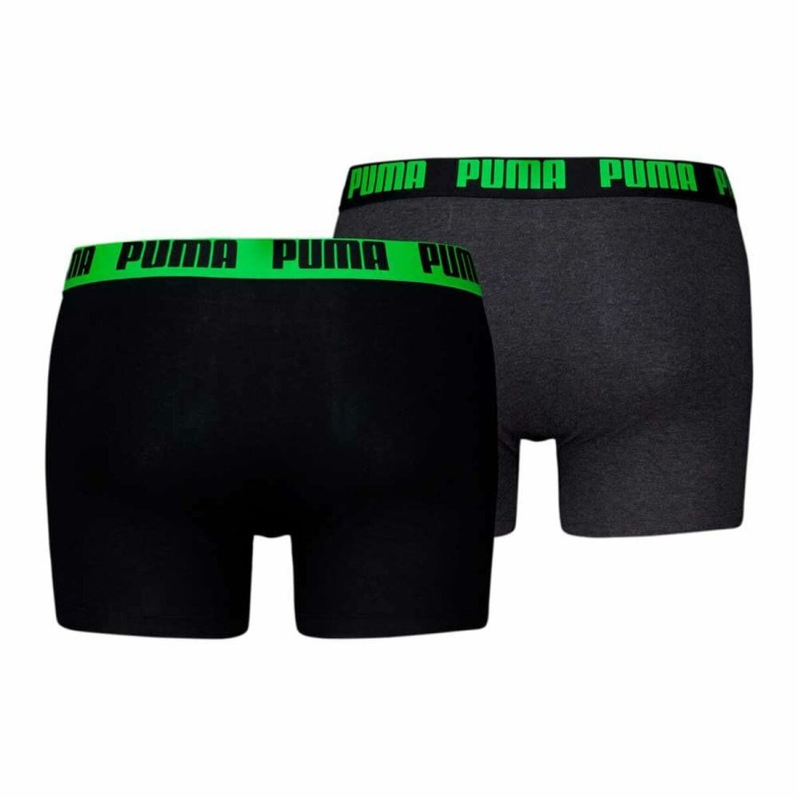 Boxershorts til m�nd Puma EVERRYDAY BASIC 701226387 018 2 enheder Gr�n Sort #3