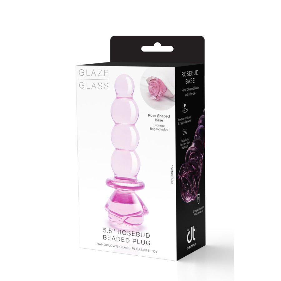 Anal plug Dream Toys Glaze Glass Pink #3