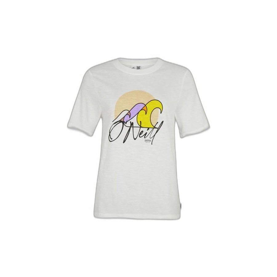 Kortrmet T-shirt til Kvinder O'Neill Luano Graphic Hvid #1