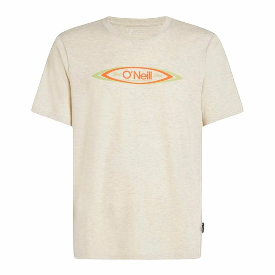 Kortrmet T-shirt til Mnd O'Neill O'Riginals Hybrid Polygiene Graphic Beige #1