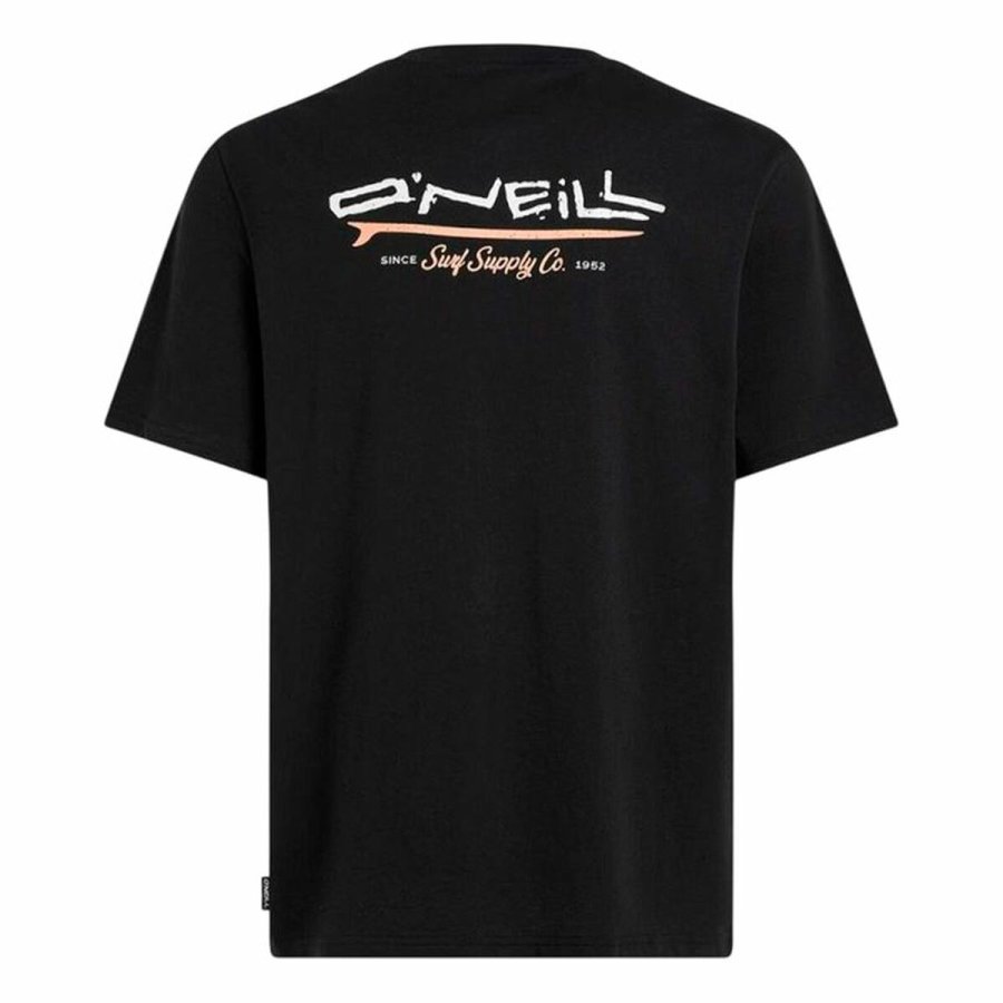 Kort�rmet T-shirt til M�nd O'Neill Retro Back Print Sort #2