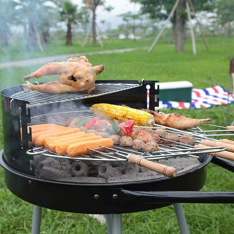 Kulgrill med hjul Grill Sort  51 cm #5
