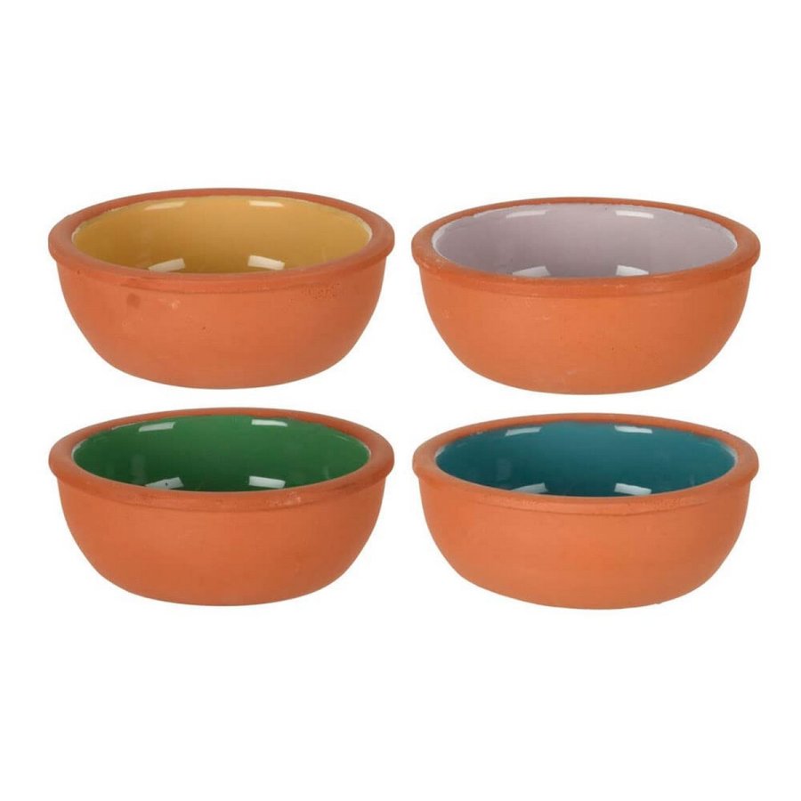 Sklst Excellent Houseware Bagt ler Aperitif Terrakotta 4 Dele 150 ml  10,4 x 4,2 cm #1