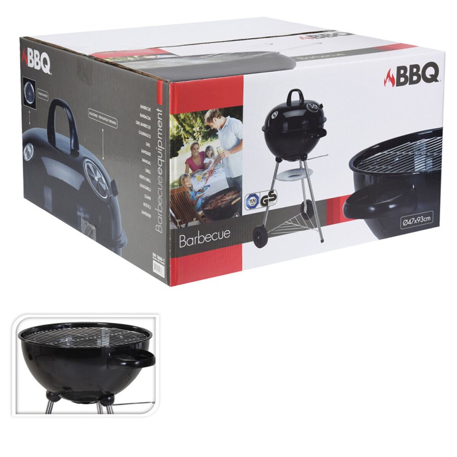 Kulgrill med hjul Sort 47 x 90 cm Cirkulr #5