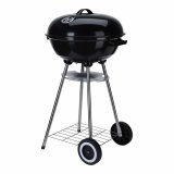 Kulgrill med hjul Sort Glaseret stl Cirkulr #1