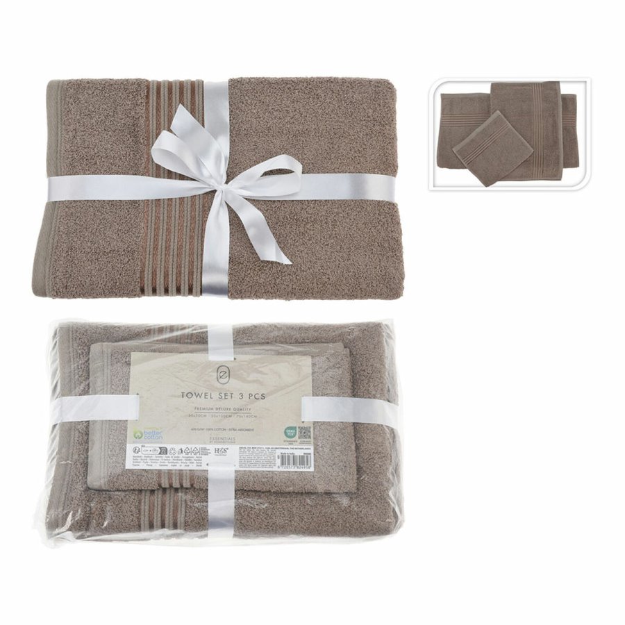 Hndkldest Essentials Taupe (3 Dele) #1