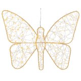 Lysdekoration Lumineo Gylden Metal Sommerfugl 43 x 58 cm #1
