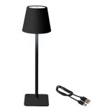 LED bordlampe Lumineo 894376 Sort Metal 17 cm Genopladelig #1