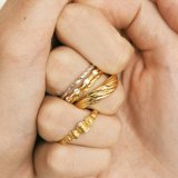 Ring til kvinder 24KAE 124138Y/54 Gylden 14 #4