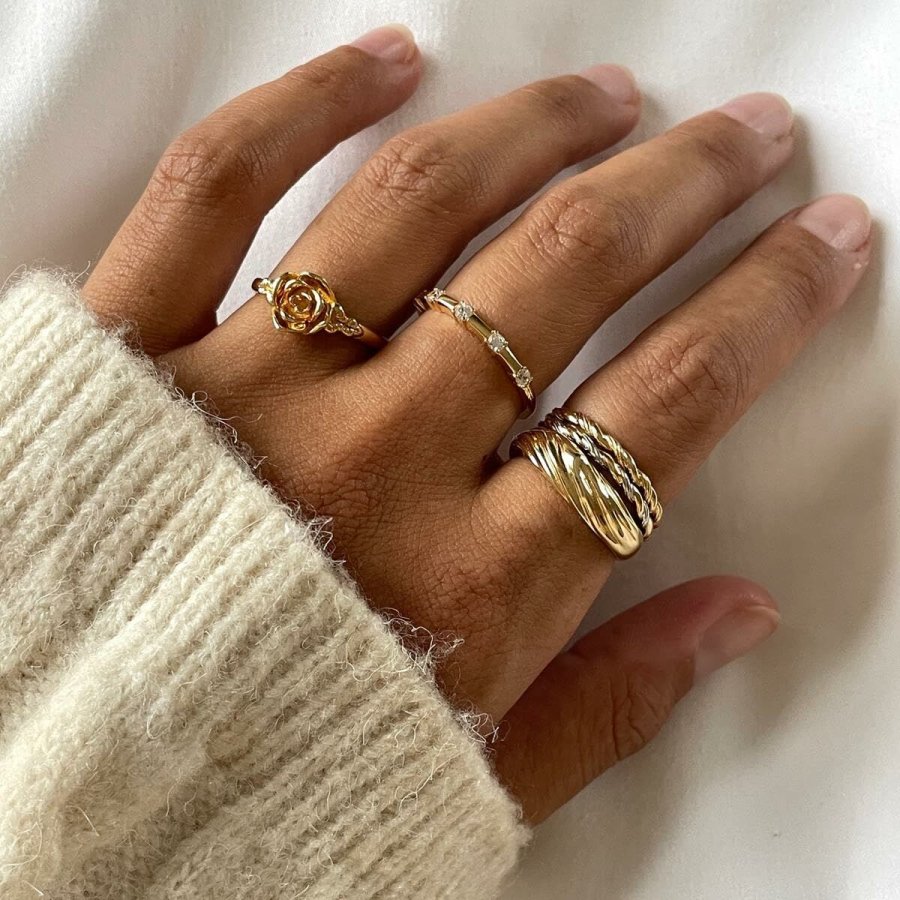 Ring til kvinder 24KAE 124142Y/56 Gylden 16 #3