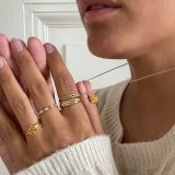 Ring til kvinder 24KAE 124142Y/56 Gylden 16 #4