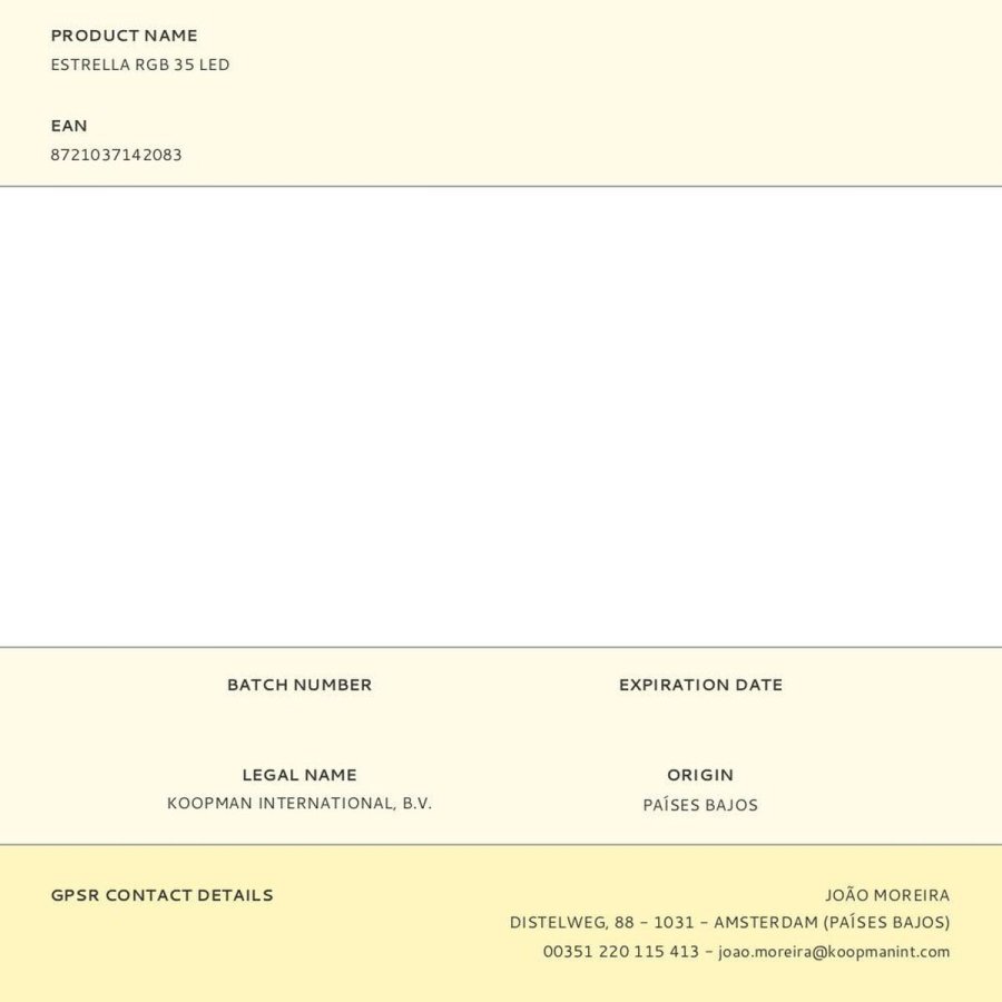 Julestjerne BASIC & CO RGB 25 x 0,6 x 60 cm #3