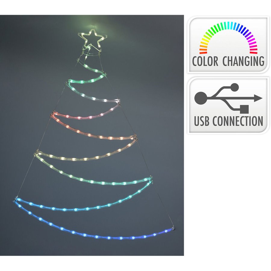 Lysdekoration Lifetime Juletr LED RGB 66 x 87 cm #5