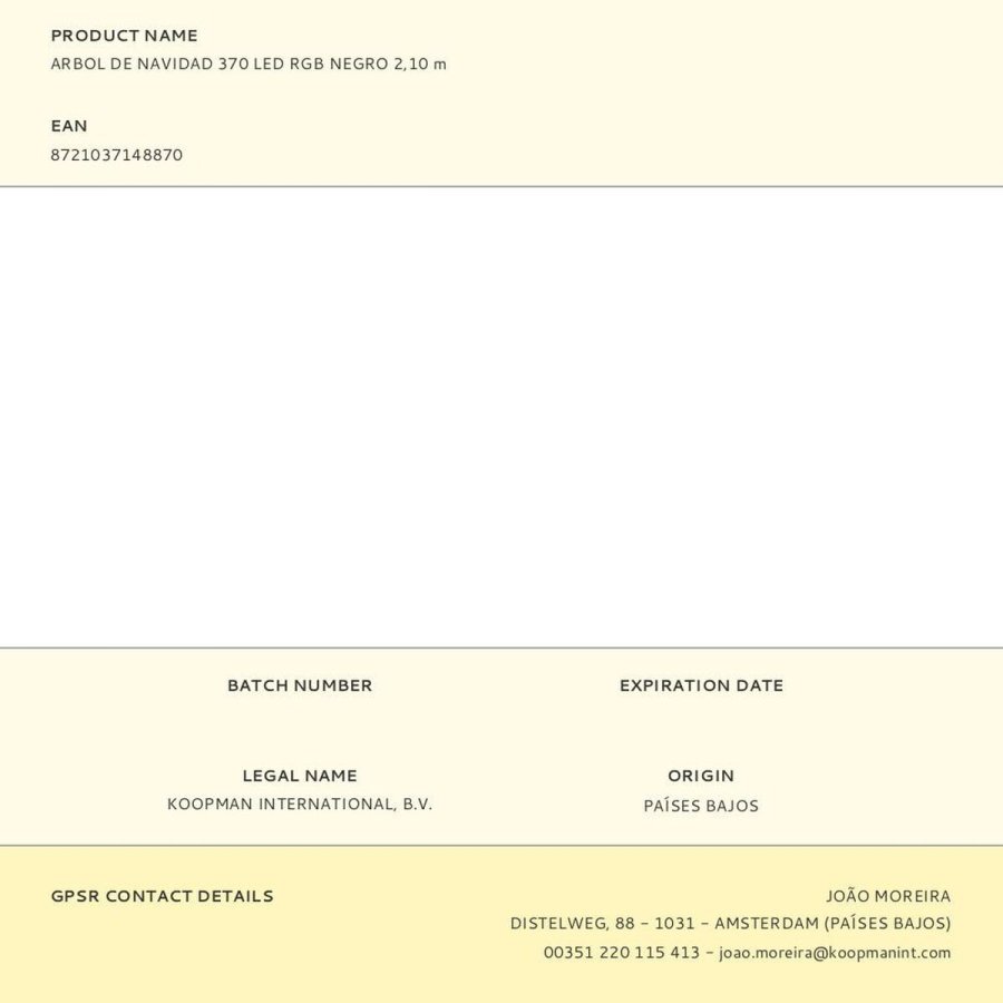 Juletr� BASIC & CO Sort RGB Metal Plastik Jul LED #2